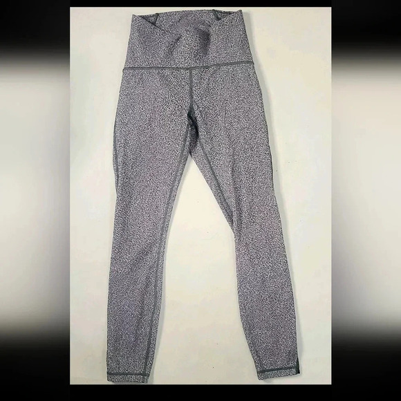 Lululemon Train Times 7/8 Pant 25 Gun Powder Gray peckled ankle Length sz 8 - Picture 3 of 8